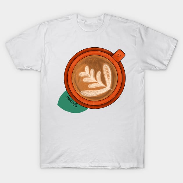 Would you like a cup of latte? T-Shirt by Snacks At 3